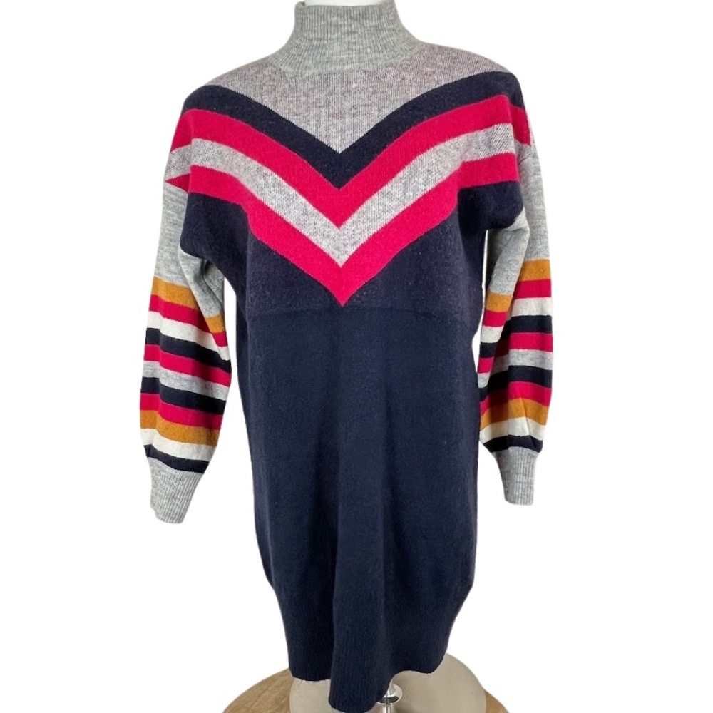 MINKPINK Acrylic Mock Turtleneck Tunic Sweater - Picture 4 of 8